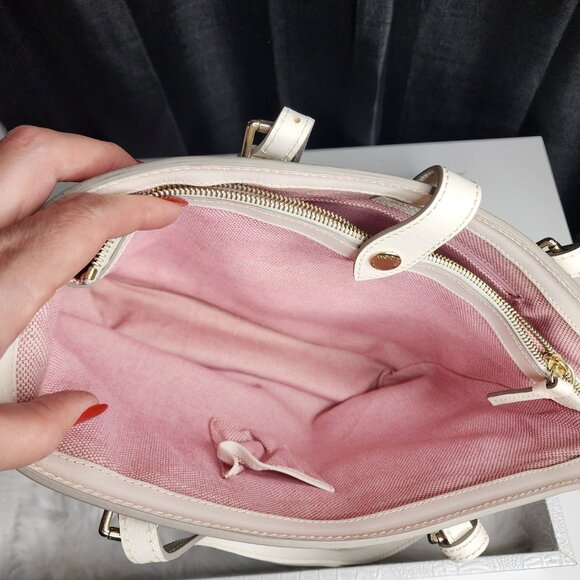 Vintage Dooney and Bourke nautical knot print east/west bucket bag in black - Picture 6 of 11